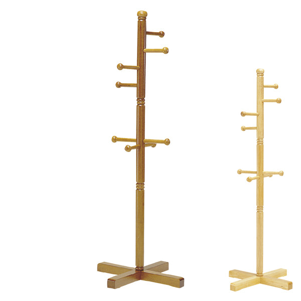 ジュニアハンガー天然木ポールハンガー太タイプ高さ137cm