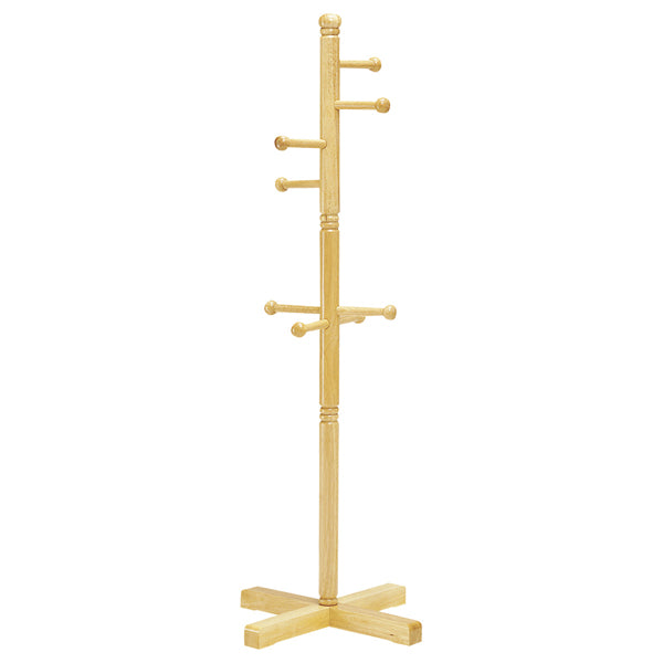 ジュニアハンガー天然木ポールハンガー太タイプ高さ137cm