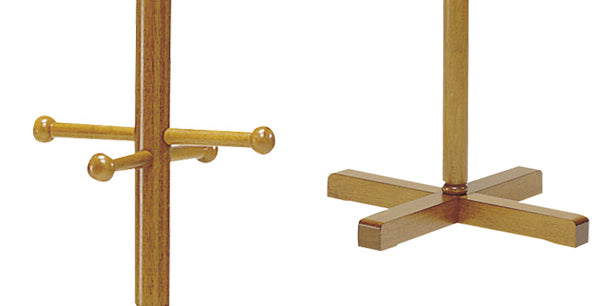 ジュニアハンガー天然木ポールハンガー太タイプ高さ137cm