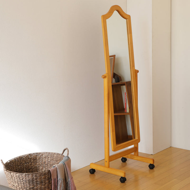 スタンドミラー姿見木製約幅50cm