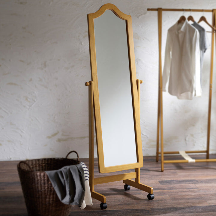 スタンドミラー姿見木製約幅50cm