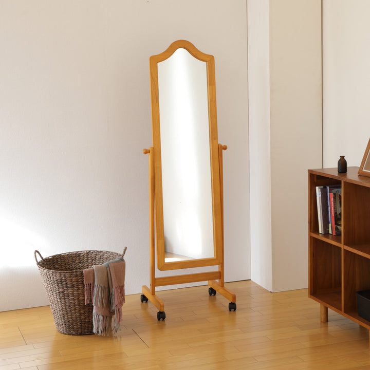 スタンドミラー姿見木製約幅50cm