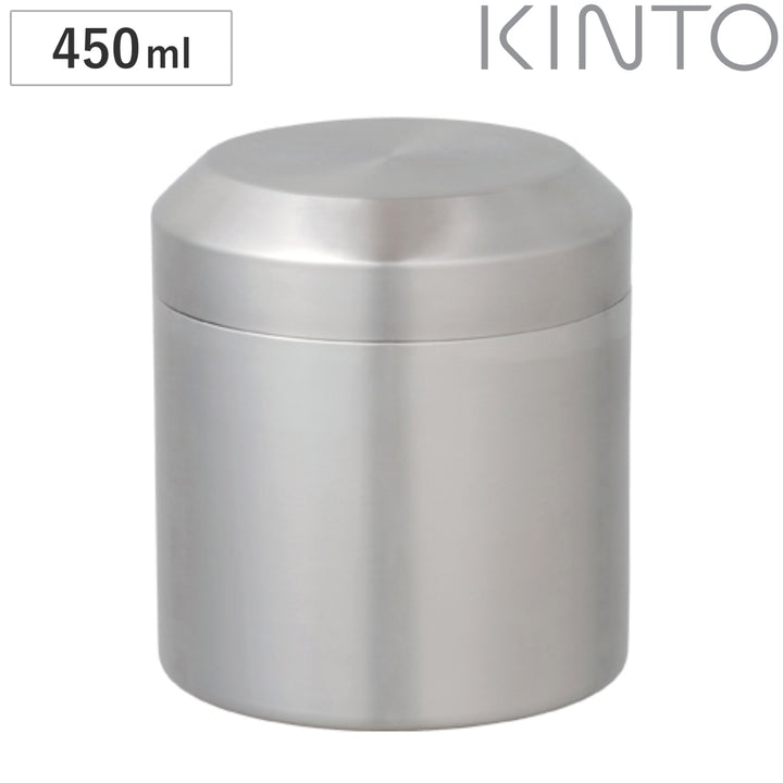 キントーKINTOキャニスター450mlLEAVESTOTEA茶筒ステンレス