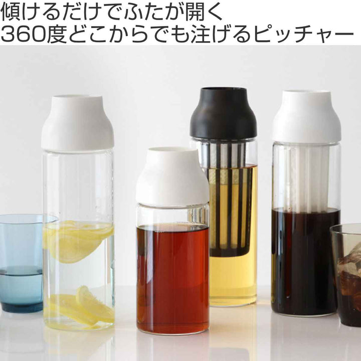 キントーKINTO冷水筒ピッチャー耐熱1LガラスCAPSULEカプセルコールドブリュー水差し