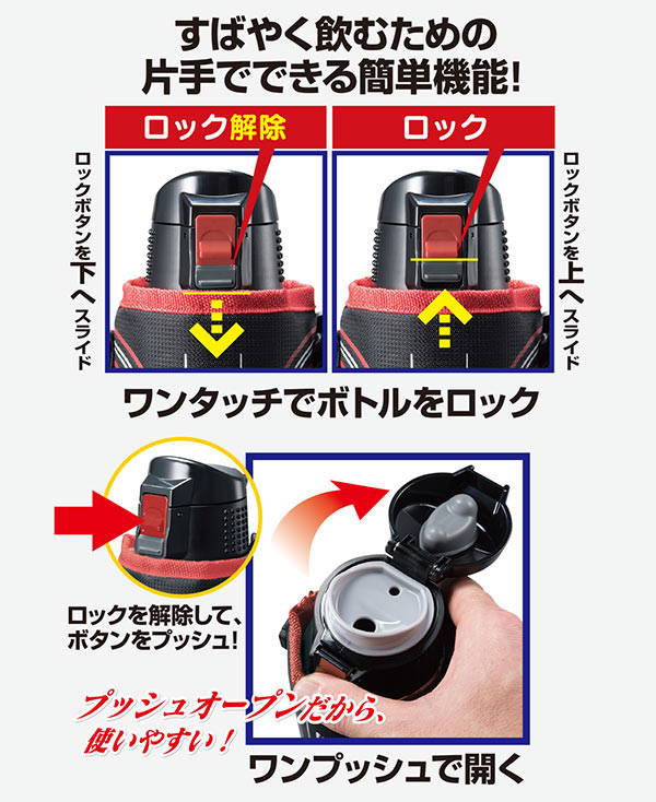 水筒1Lステンレス直飲み保温保冷スタイラスネオカバー付