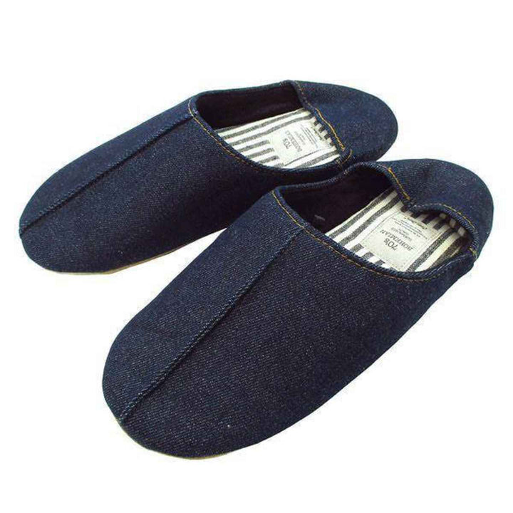 スリッパbohemianデニムバブーシュMサイズブルー