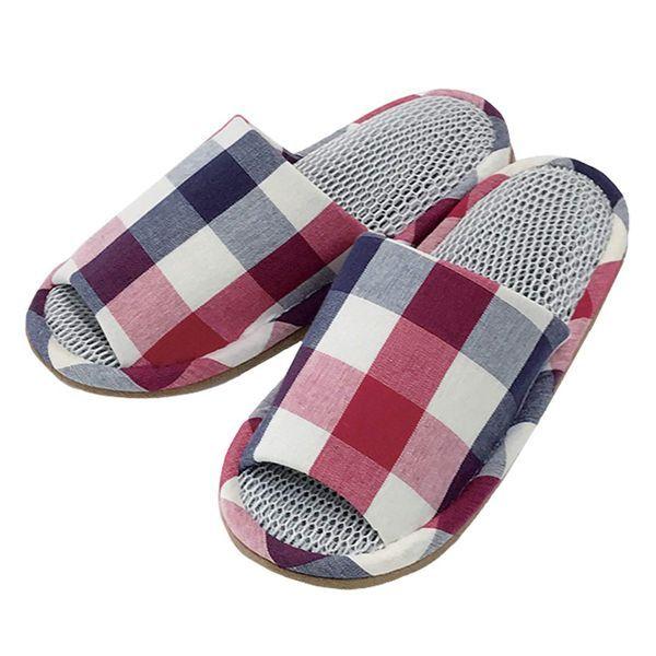 スリッパマリンチェック外縫いMサイズ