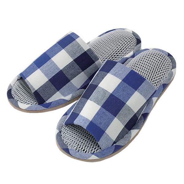 スリッパマリンチェック外縫いLサイズ