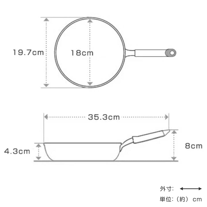 フライパン18cmIH対応IH-ルミエールUMIC日本製