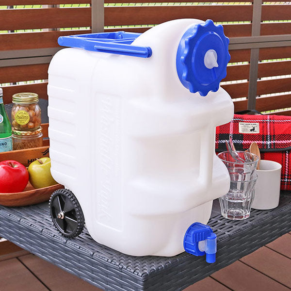 ウォータータンクキャスター付き20Lコック付き日本製