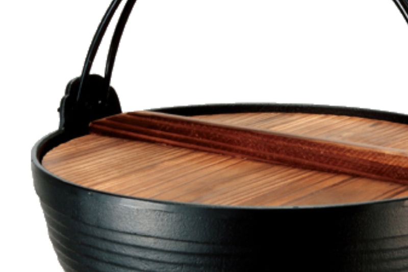 いろり鍋24cmIH対応木蓋付き割烹丸鍋南部鉄器日本製