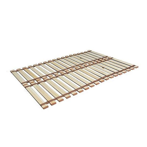 すのこベッドダブルロール式薄型折りたたみすのこマット桐製軽量