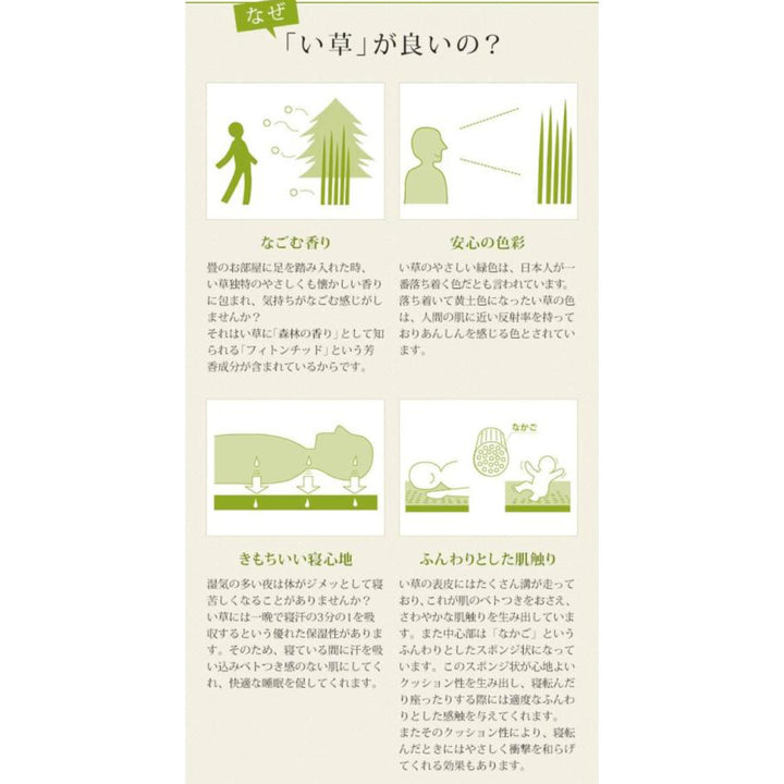 い草上敷き鈴草6畳本間約286×382cm撥水加工