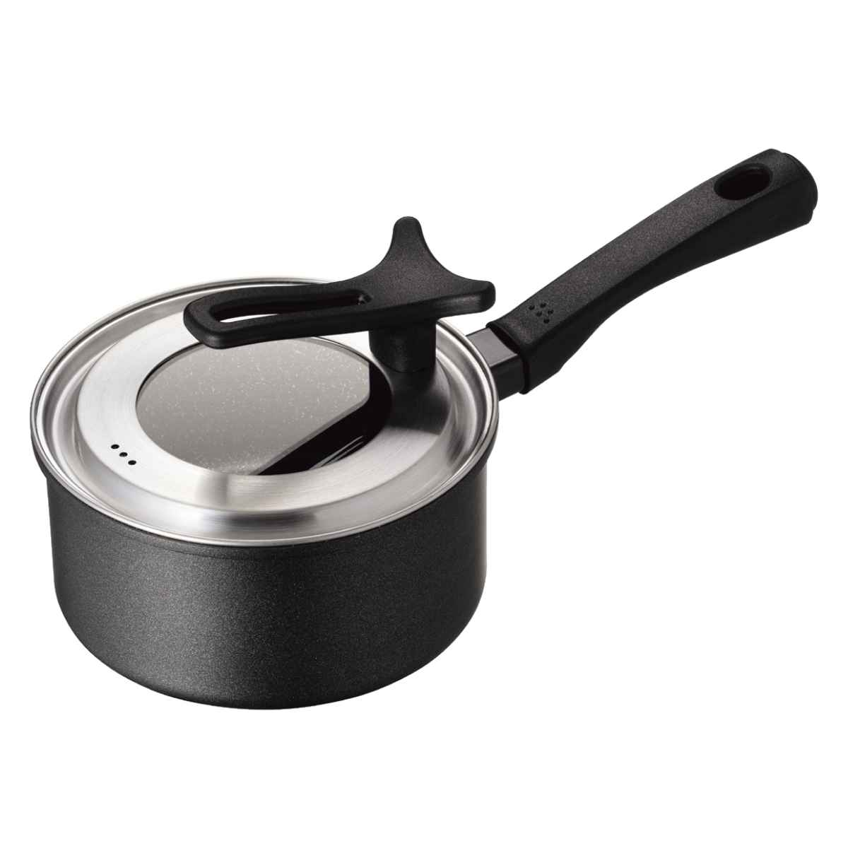 片手鍋 16cm とっても軽い片手鍋 IH対応 ガラス蓋付き – ハウジー
