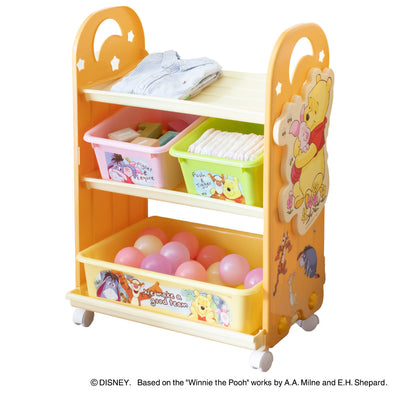 おもちゃ 収納ラック 3段 くまのプーさん トイステーション