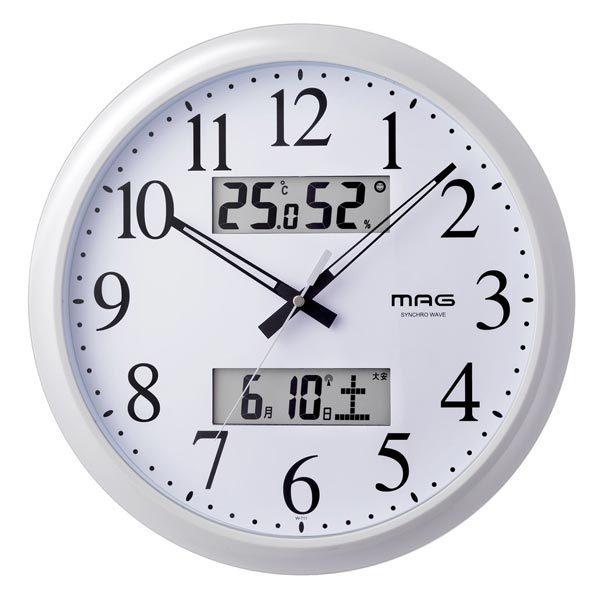 掛け時計電波時計ダブルリンク温湿度表示