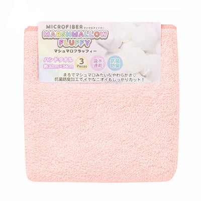 タオル マイクロファイバー ハンドタオル 3枚セット マシュマロフラッフィーカラー