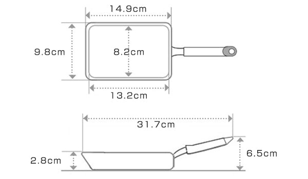 卵焼き器13×8cmIH対応1個でぴったり玉子焼器鉄製日本製
