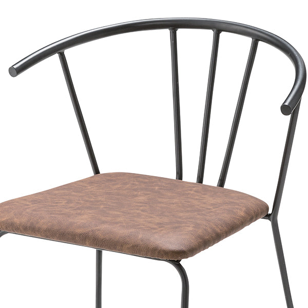アームチェアアイアンフレーム椅子座面高45cm