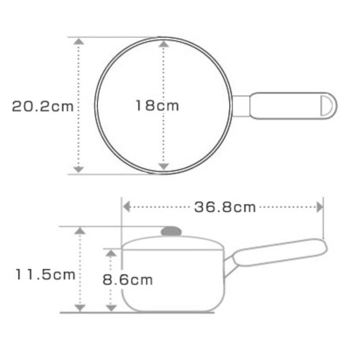 ソースパン18cmサンク・クーシュUMICユミックIH対応片手鍋