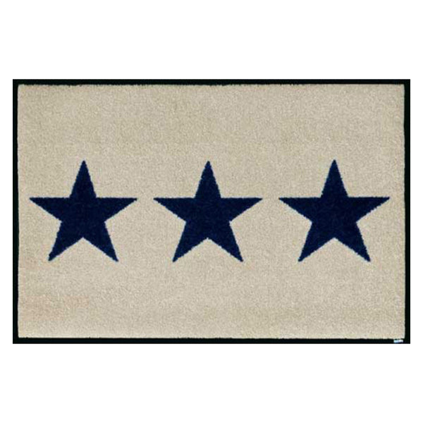 玄関マットwash+dryウォッシュアンドドライStarsシャンパン50×75cm