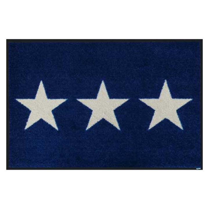 玄関マットwash+dryウォッシュアンドドライStarsネイビー50×75cm
