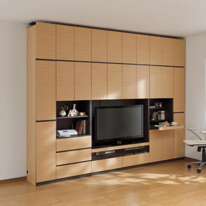 キャビネット幅60cmスライド棚付壁面収納日本製ポルターレ