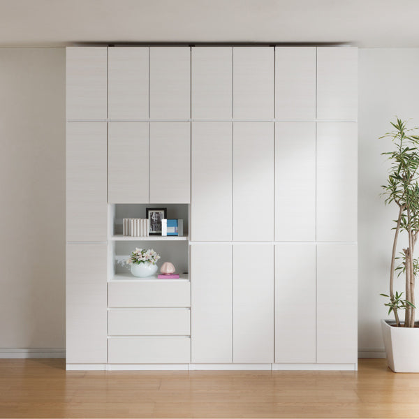 キャビネット幅60cmスライド棚付壁面収納日本製ポルターレ