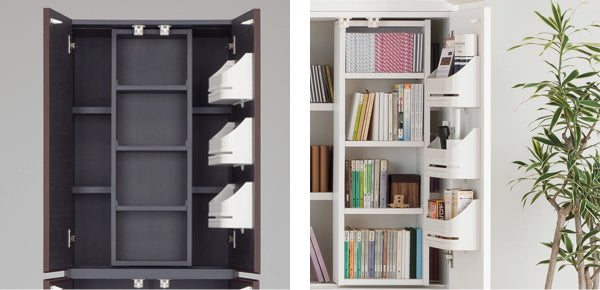 キャビネット幅60cmスライド棚付壁面収納日本製ポルターレ