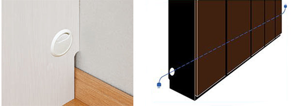 キャビネット幅60cmスライド棚付壁面収納日本製ポルターレ