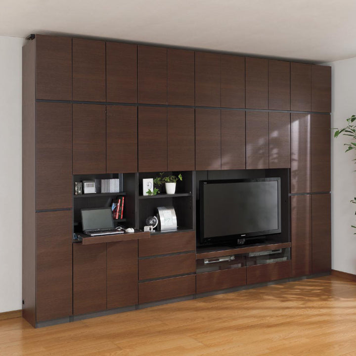 キャビネット幅60cmスライド棚付壁面収納日本製ポルターレ