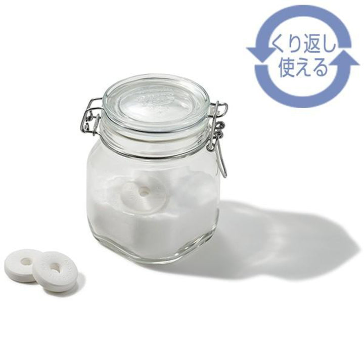 除湿剤NaturalAbsorbent60調湿保存できる珪藻土リングLホワイト