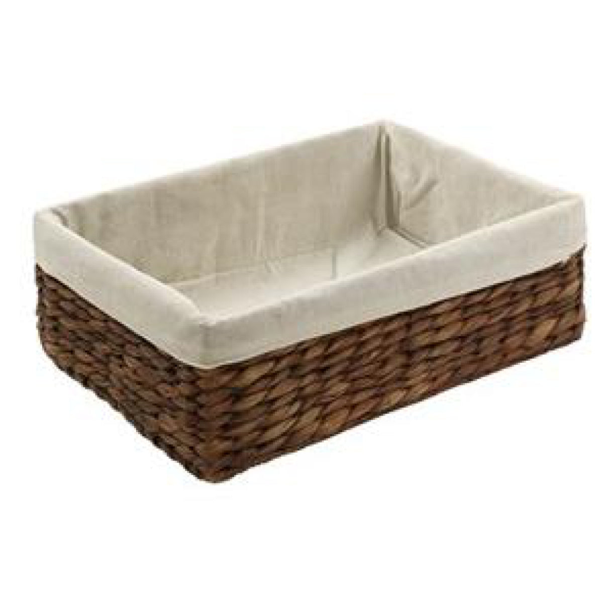 収納ボックス バスケット 内布 約 幅36×奥行26×高さ12cm かご