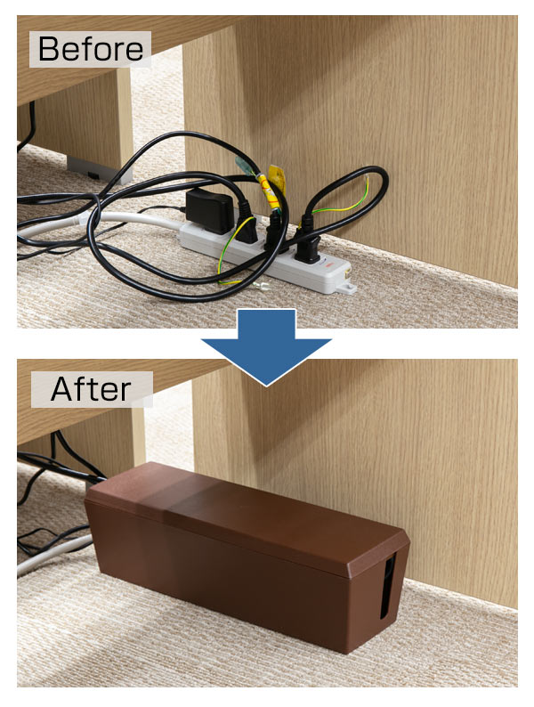 ケーブル収納ケーブルボックススリムタップボックス6口タイプに対応