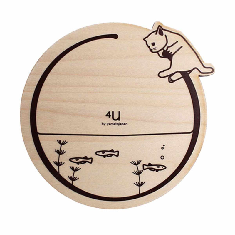 コースター木製動物リング合板コップ敷き日本製