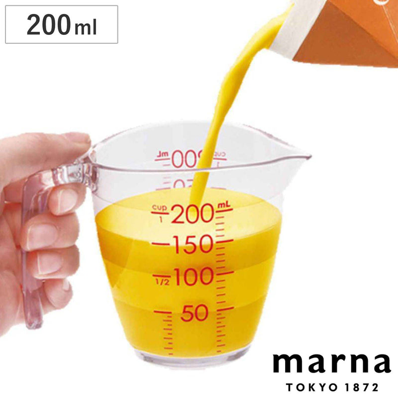 MARNAメジャーカップ200ml目盛りが見やすい計量カップ