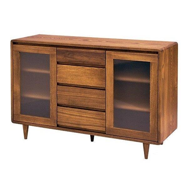 サイドボード北欧風キャビネット無垢材幅120cm