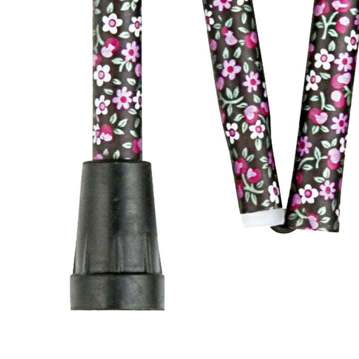 杖折りたたみ軽量女性おしゃれステッキ花柄アルミ製