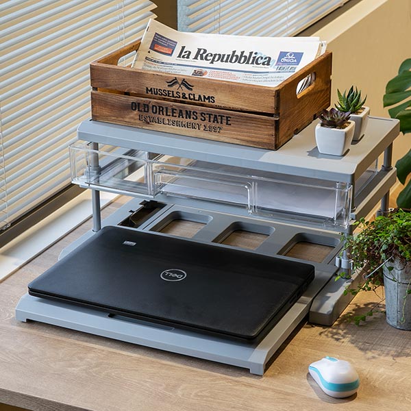 パソコンラック卓上約幅49×奥行33×高さ22cmノートパソコン用22型