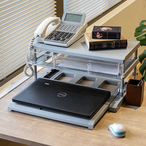 パソコンラック 卓上 約 幅49×奥行33×高さ22cm ノートパソコン用 22型