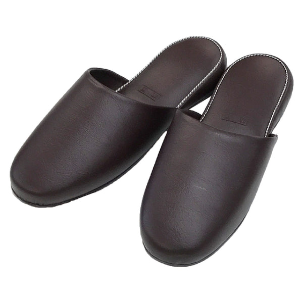 スリッパ抗菌アニリンスリッパMサイズブラウン