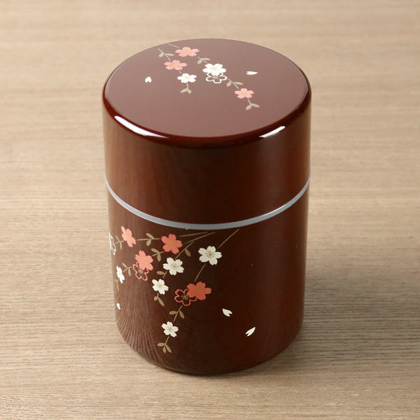 茶筒溜花さくら260ml漆器日本製