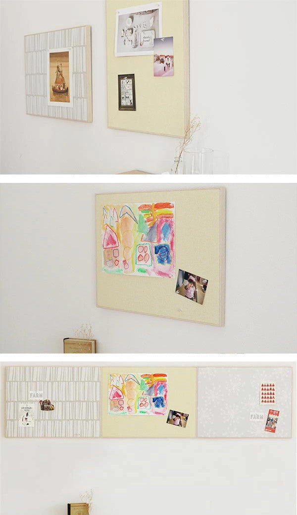 マグネットボード 壁掛け ファブリックパネル 60.4×60.4cm