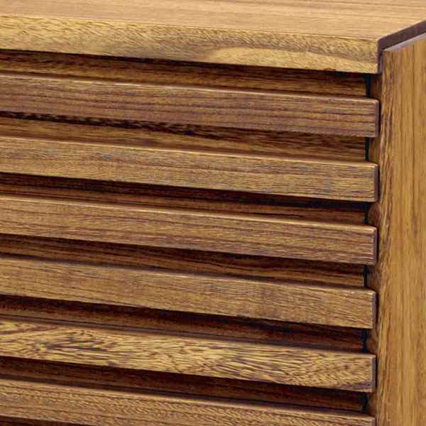 桐チェスト4段総無垢洋タンスルーバーデザイン幅80cm