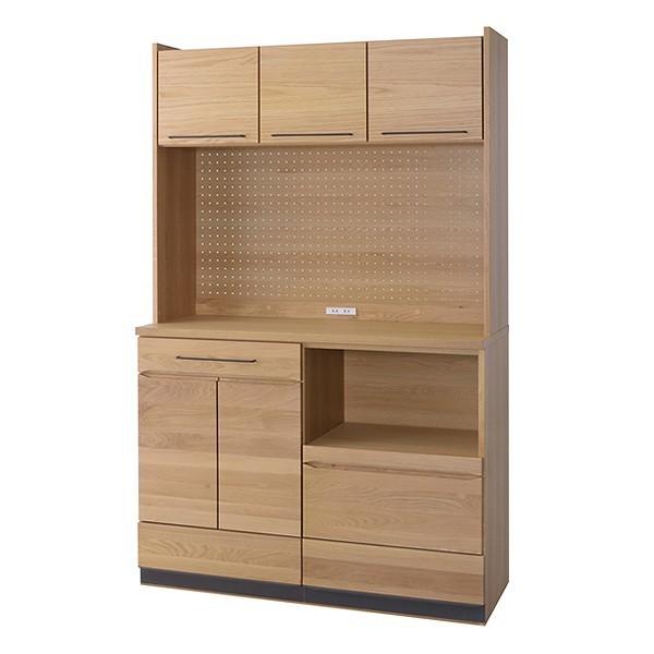 食器棚幅117.2cmハイタイプカップボード天然木日本製オーク