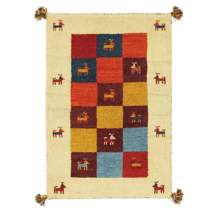 ラグ3畳200×250cm手織りマットインテリアマットギャッベD3