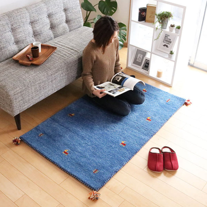 ラグインテリアマット70×120cm手織りマットギャッベ