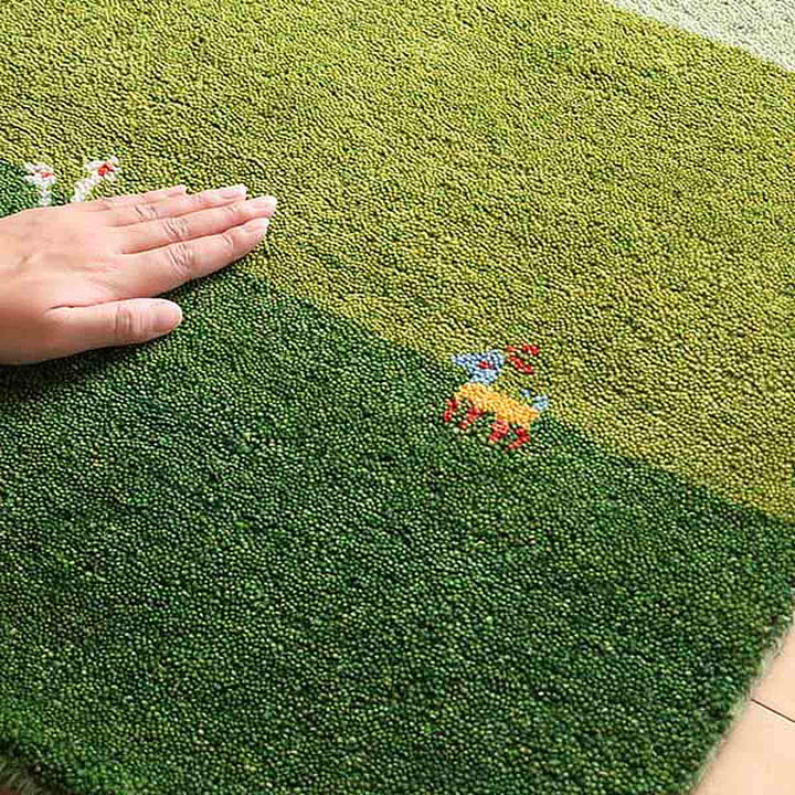 ラグインテリアマット70×120cm手織りマットギャッベ