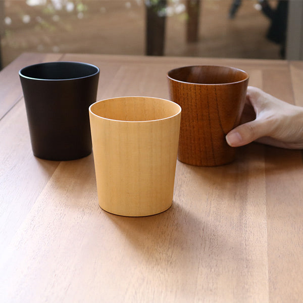 コップ240ml木製タンブラー漆天然木食器ナチュラル