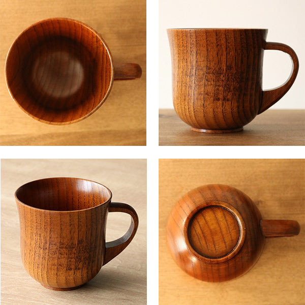 マグカップ 260ml 木製 漆 ティーカップ 天然木 食器 – ハウジー